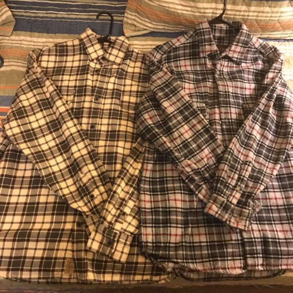 Flannel Plaid Button Down Shirts